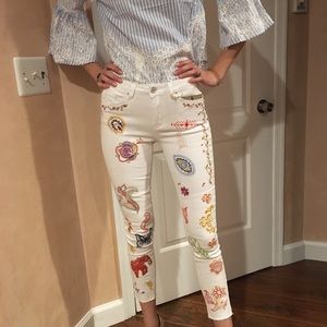 Rocks&Indigo embroidered skinny jeans